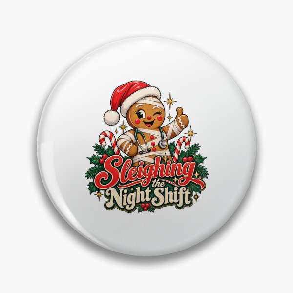 Item preview, Sleighing the Night Shift Gingerbread Nurse Christmas designed and sold by TeNovaStudio.