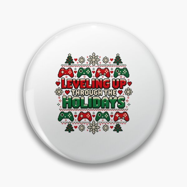 Item preview, Leveling Up Through the Holidays Pixel Gamer Christmas designed and sold by TeNovaStudio.