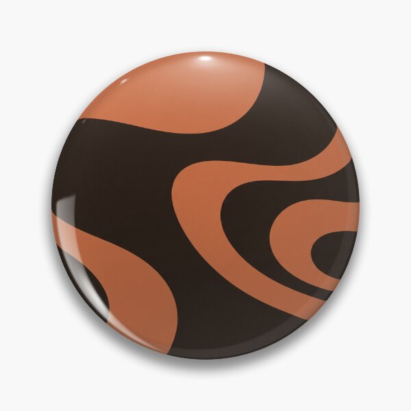 Item preview, Retro Burnt Orange and Brown Groovy Wavy Pattern designed and sold by KokoDeez.
