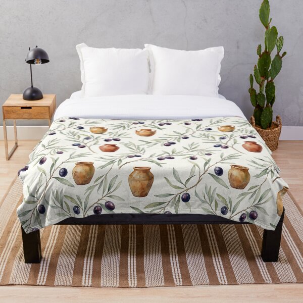 Artikelvorschau, Minimalist Tuscan Olive Branch Seamless Pattern entworfen und verkauft von wallpapersarts.