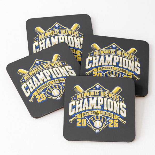 Item preview, Brewers Milwaukee Champions National League 2026 Crossed Bats Glove Diamond Emblem designed and sold by Pliable.