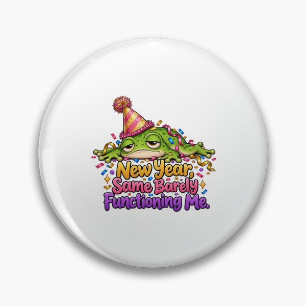 Item preview, New Year Same Barely Functioning Me Funny Frog designed and sold by TeNovaStudio.