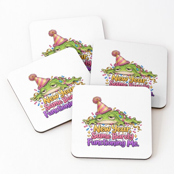 Item preview, New Year Same Barely Functioning Me Funny Frog designed and sold by TeNovaStudio.