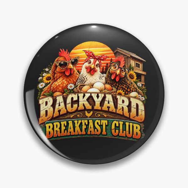 Item preview, Backyard Breakfast Club Funny Chickens Fresh Eggs Retro  designed and sold by alyedel.