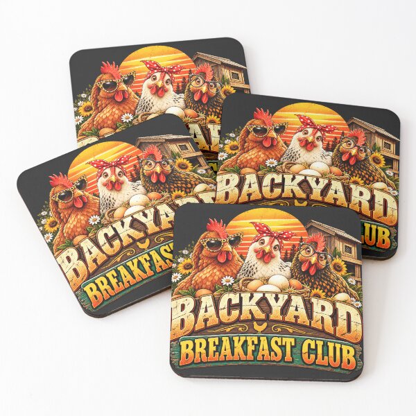 Item preview, Backyard Breakfast Club Funny Chickens Fresh Eggs Retro  designed and sold by alyedel.