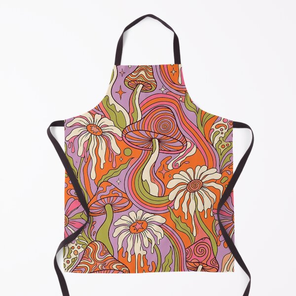 Aperçu de l'œuvre Retro 70s Psychedelic Groovy Mushrooms Pattern créée et vendue par wallpapersarts.