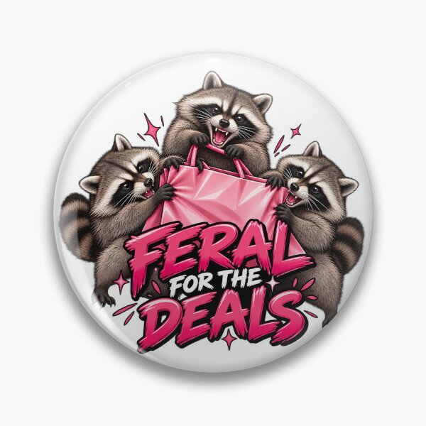 Item preview, Feral For The Deals - Funny Raccoon Black Friday Shopping Lovers designed and sold by Neurospicy Trolls.