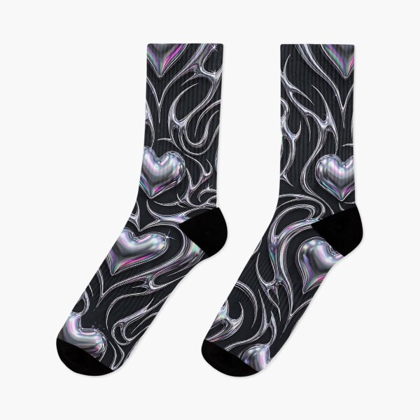 Item preview, Futuristic 3D Liquid Silver Hearts Pattern designed and sold by wallpapersarts.