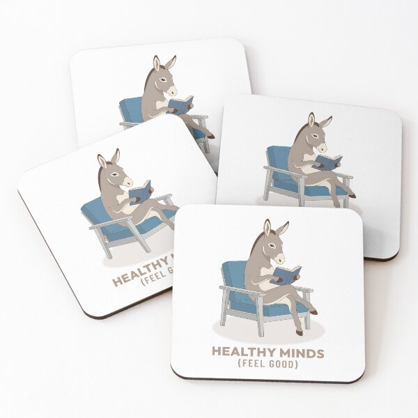 Item preview, Donkey Reading Book in Cozy Vintage Aesthetic designed and sold by COZY VINTAGE animal.