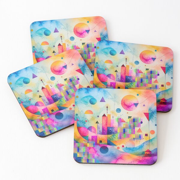 Item preview, Geometric Symphony in Vivid Colors designed and sold by FlowerSeller1.