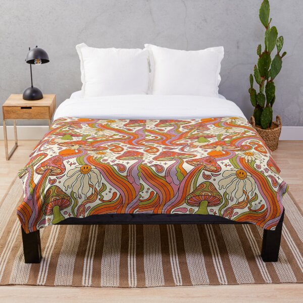 Item preview, Retro 70s Psychedelic Groovy Mushrooms Pattern designed and sold by wallpapersarts.