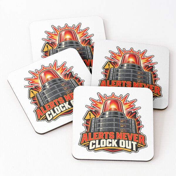 Item preview, Alerts Never Clock Out - Data Center Monitoring Night Shift designed and sold by WeirdlyMild.