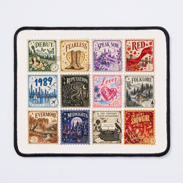 Item preview, Eras Vintage Postage Stamp Collection – Album Aesthetic Sticker designed and sold by taylorvinyls.