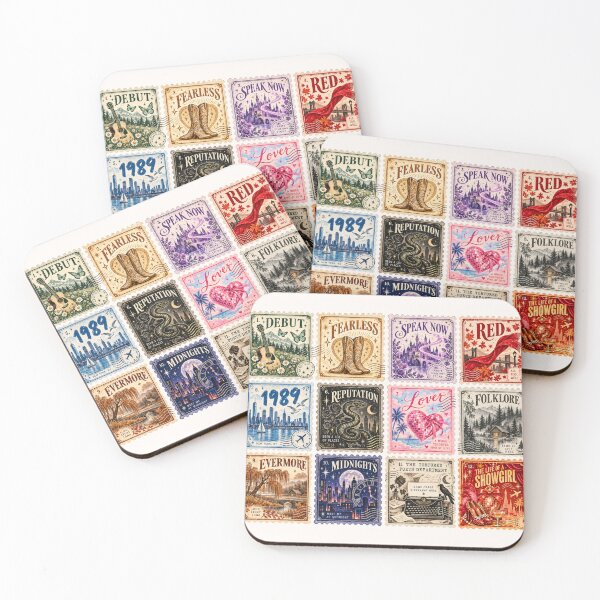 Item preview, Eras Vintage Postage Stamp Collection – Album Aesthetic Sticker designed and sold by taylorvinyls.