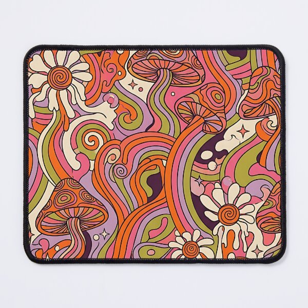 Item preview, Retro 70s Psychedelic Groovy Mushrooms Pattern designed and sold by wallpapersarts.