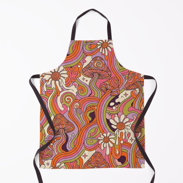 Aperçu de l'œuvre Retro 70s Psychedelic Groovy Mushrooms Pattern créée et vendue par wallpapersarts.