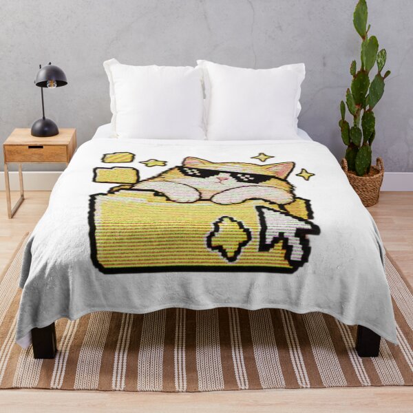 Item preview, Cool Cat in a Folder – Retro Pixel Cat Art designed and sold by selvashop.