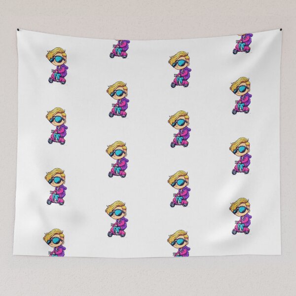 Item preview, Chibi Cool Boy Riding Pink Scooter Sticker designed and sold by AWADHESH  CHAURASIA.