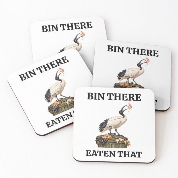 Item preview, Bin There Eaten That - Funny Bin Chicken Ibis Eating Prawn Funny Birdwatching Pun designed and sold by Neurospicy Trolls.