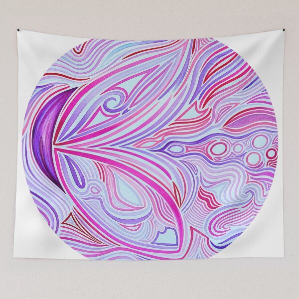 Item preview, Abstract watercolor in pink and purple – art designed and sold by Art by M.H..