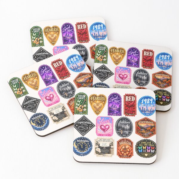 Item preview, Vintage Eras Stamp Collection – Album Aesthetic Sticker designed and sold by taylorvinyls.