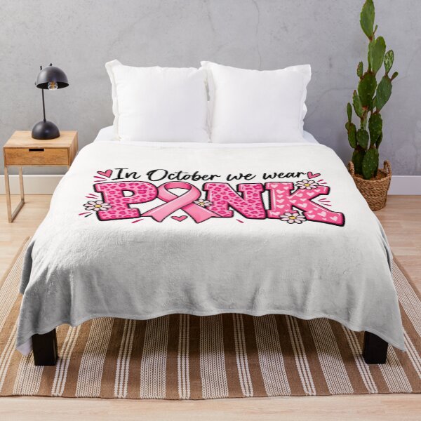 Item preview, In October We Wear Pink Cute Pink Ribbon Breast Cancer Awareness For Women designed and sold by TAYNAROP.