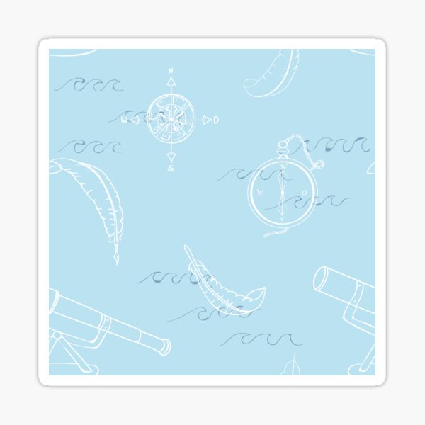 Entdeckergeist in hellblau Sticker