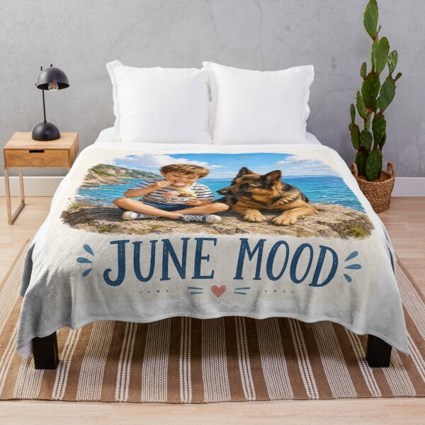 Item preview, German Shepherd June Mood – Summer Ice Cream Vibes designed and sold by Zampettalibera.