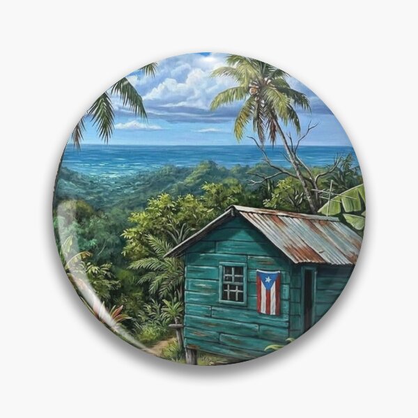 Item preview, Rustic Turquoise Puerto Rico Country Home with Sea View designed and sold by Puerto Rico paintings.