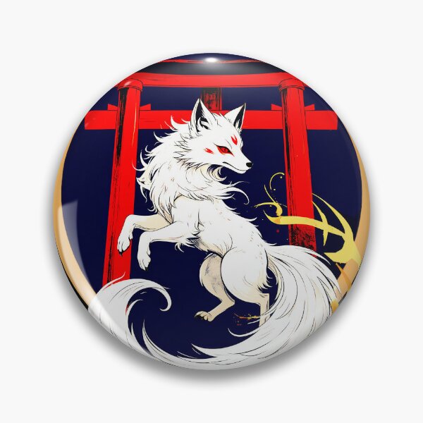 Item preview, Kitsune Fox Torii Gate Oversized Tee | Nine-Tailed Fox Japanese Mythology Streetwear | Red Gold Graphic Shirt designed and sold by Af-RT10.