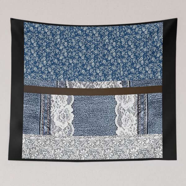 Item preview, Faux Denim and leather and lace 3 designed and sold by The Poette.