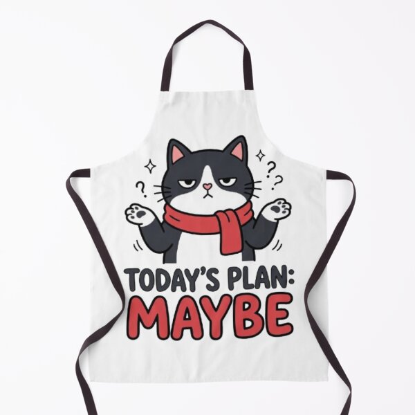 Item preview, Confused Cat Today's Plan Maybe designed and sold by PrintforDesign.