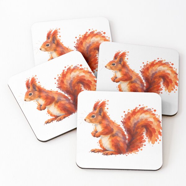 Item preview, Red Squirrel in Expressive Pointillism designed and sold by SecretSquirrellDesigns.