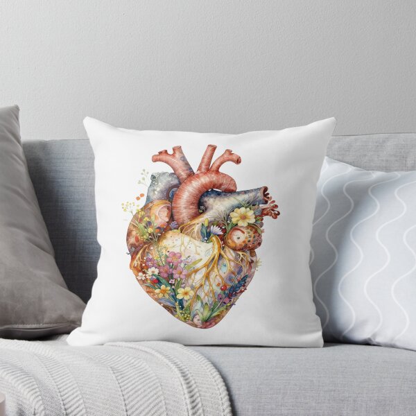Item preview, Watercolor Anatomical Heart Blooming Flowers Loven pure designed and sold by WildArtIT.