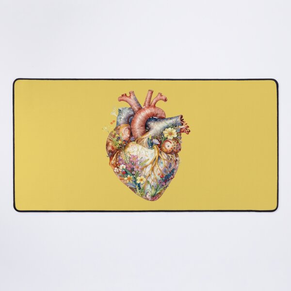 Item preview, Watercolor Anatomical Heart Blooming Flowers Loven pure designed and sold by WildArtIT.