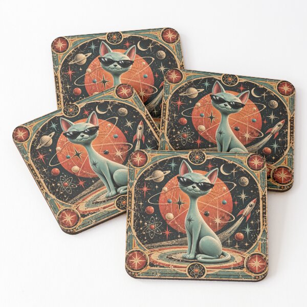 Item preview, Atomic Cat Tarot space Card designed and sold by MarkColeImaging.