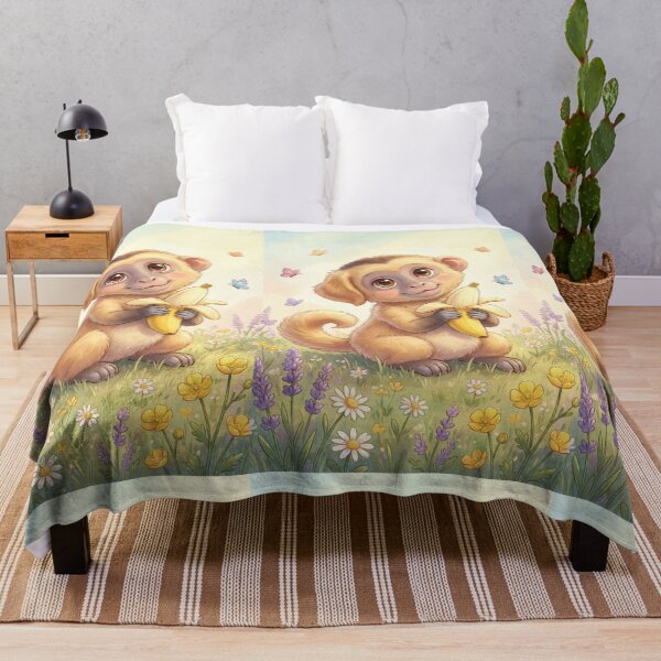 Item preview, Banana Picnic in the Butterfly Meadow – The Little Golden Furball designed and sold by TreatLLC.