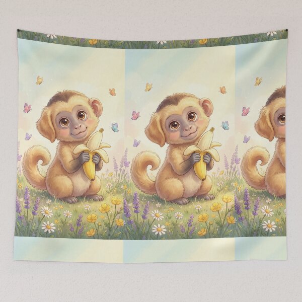 Item preview, Banana Picnic in the Butterfly Meadow – The Little Golden Furball designed and sold by TreatLLC.