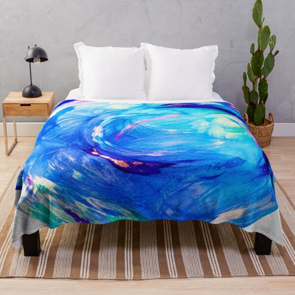 Item preview, Blue Watercolor Swirl – Abstract Art in Turquoise and Blue designed and sold by Art by M.H..