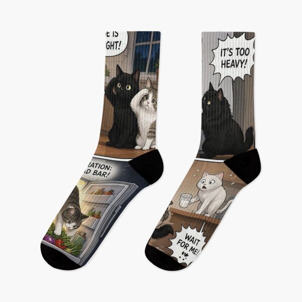Item preview, Hilarious Midnight Cat Fridge Heist! ?? (4-Panel Comic Strip) designed and sold by PetalsPaws.
