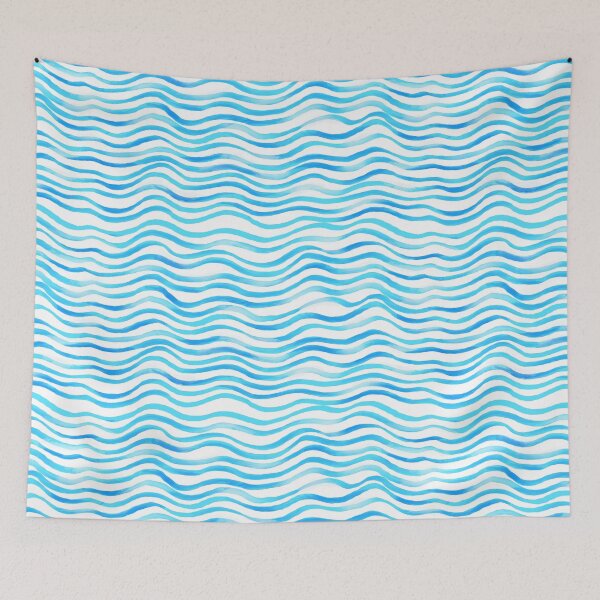 Item preview, Sea Life Waves -blues  designed and sold by Fabricatemyart.