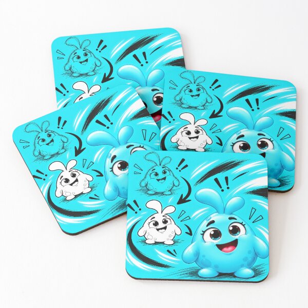 Item preview, Mila Turquoise Cartoon Character Pop Art Stripes designed and sold by Carcasion.