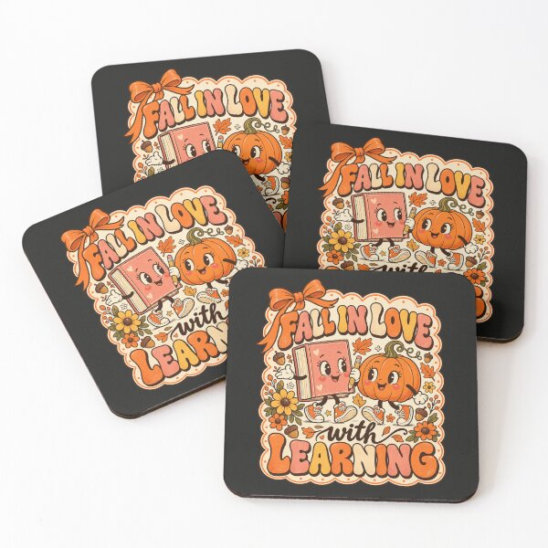 Item preview, Fall in Love with Learning Preppy Pumpkin Teacher Book Art designed and sold by AmiGraph.