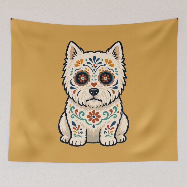Item preview, Day of the Dead Westie designed and sold by Ghost on Toast.