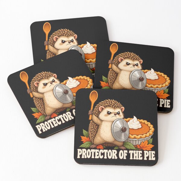 Item preview, Protector of the Pie – Funny Thanksgiving Hedgehog Dessert Humor designed and sold by Rtcraftani.
