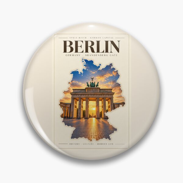 Item preview, Berlin Germany – Brandenburg Gate Vintage Travel Art designed and sold by MetaModel Editions.