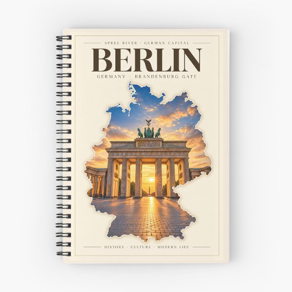Item preview, Berlin Germany – Brandenburg Gate Vintage Travel Art designed and sold by MetaModel Editions.