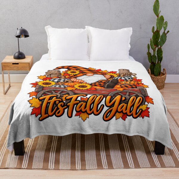 Item preview, It's Fall Y'all Thanksgiving Leopard Plaid Pumpkins designed and sold by ArtDesignTp.