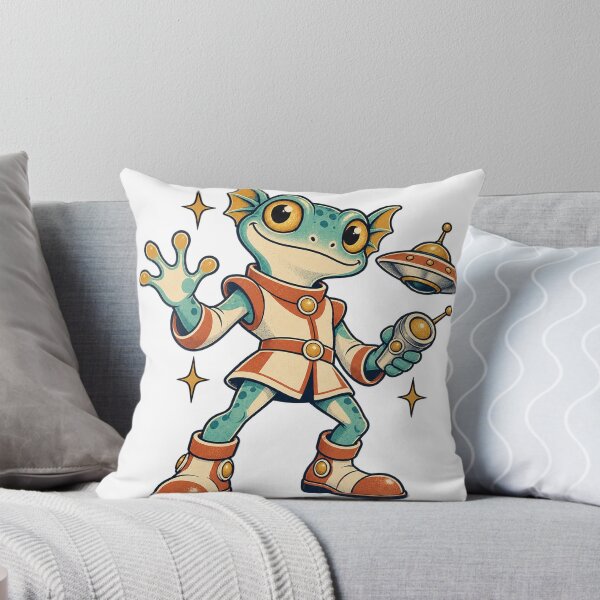 Item preview, Friendly Frog Alien - Retro Space Explorer designed and sold by Quantum Fashion.