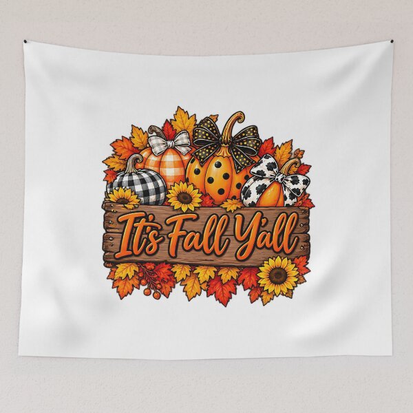 Item preview, It's Fall Y'all Leopard Plaid Pumpkin Autumn designed and sold by ArtDesignTp.